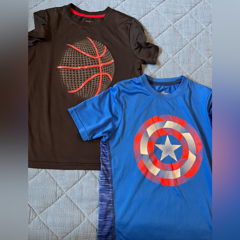 Black and blue tshirt set
